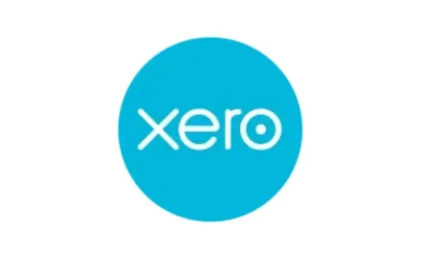 The Xero logo features the word "xero" in lowercase white letters centered on a solid blue circle background.